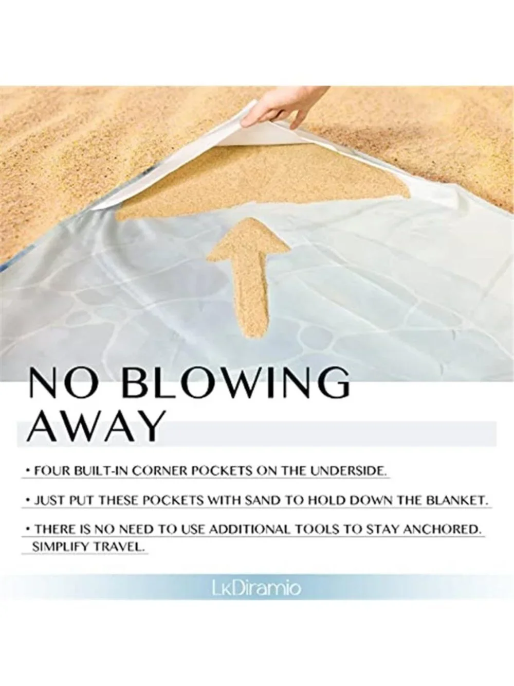 Oversized Beach Blanket Sandproof Waterproof Picnic Mat Turtle Print 100x80